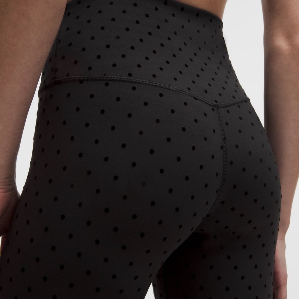 NWT Lululemon Align 28” BLACK Polka Flock Leggings